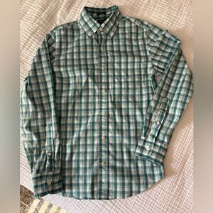 J. Crew Teal and White Plaid Casual Shirt